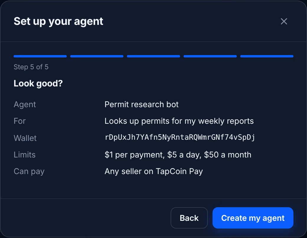Step 5: review the agent